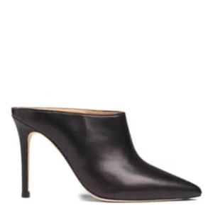 NEW NWT Leather Stiletto Mules. Black. Size US 6.5 (EUR 37)